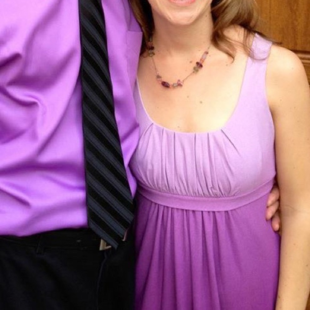 LOFT beautiful purple ombré dress, 4. - Picture 6 of 6